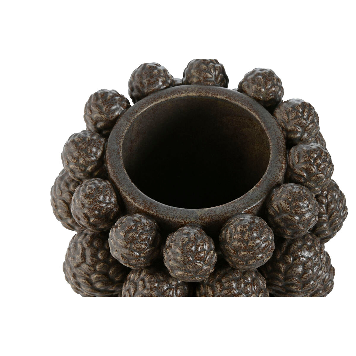 Vase Home ESPRIT Brown Stoneware Pineapple 25 x 25 x 31 cm-1