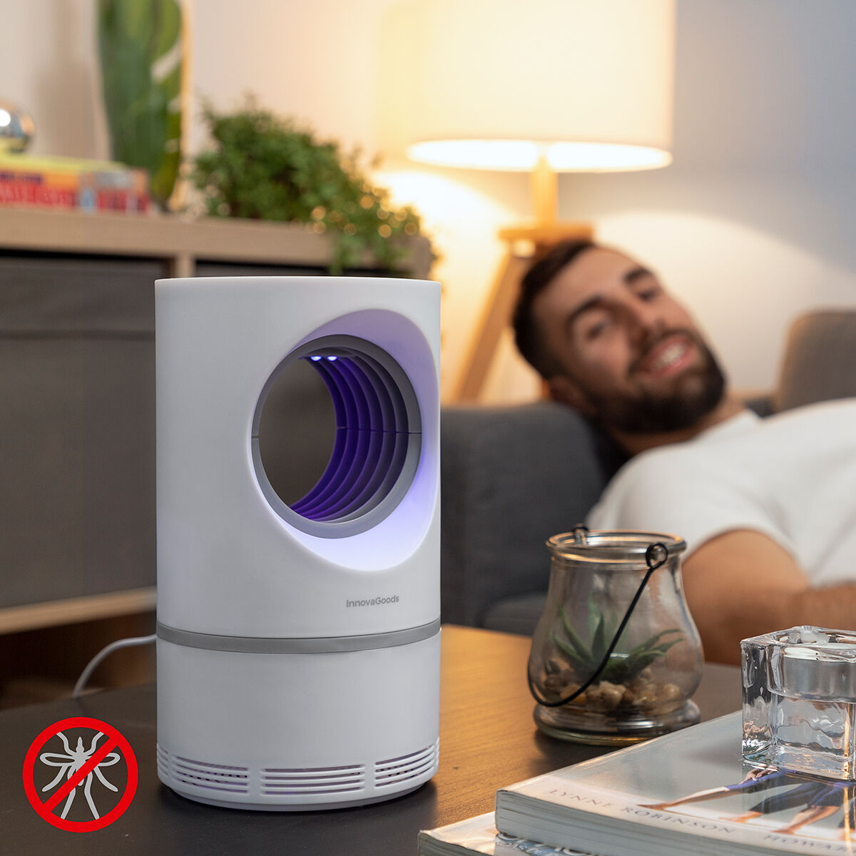 Anti-Mücken Saug-Lampe KL Virvel InnovaGoods – UV LED Insektenfalle mit USB-0