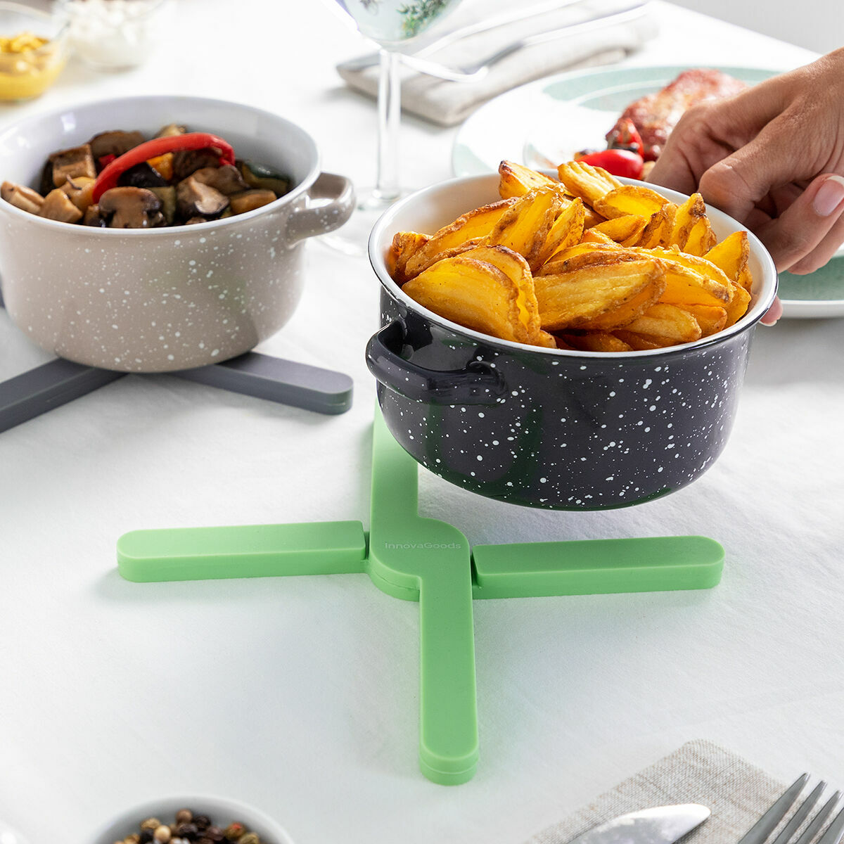 Individual Folding Silicone Trivet Folvet InnovaGoods 2 Units-8