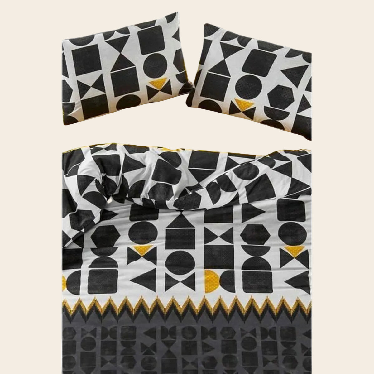 Bettwäsche-Set Schwarz – Super King (3-teilig) | 100 % Baumwolle2