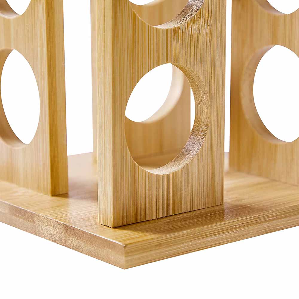 Bambus Gewürzregal mit 16 Gewürzgläsern – Drehbarer Gewürzständer für Ihre Küche-3